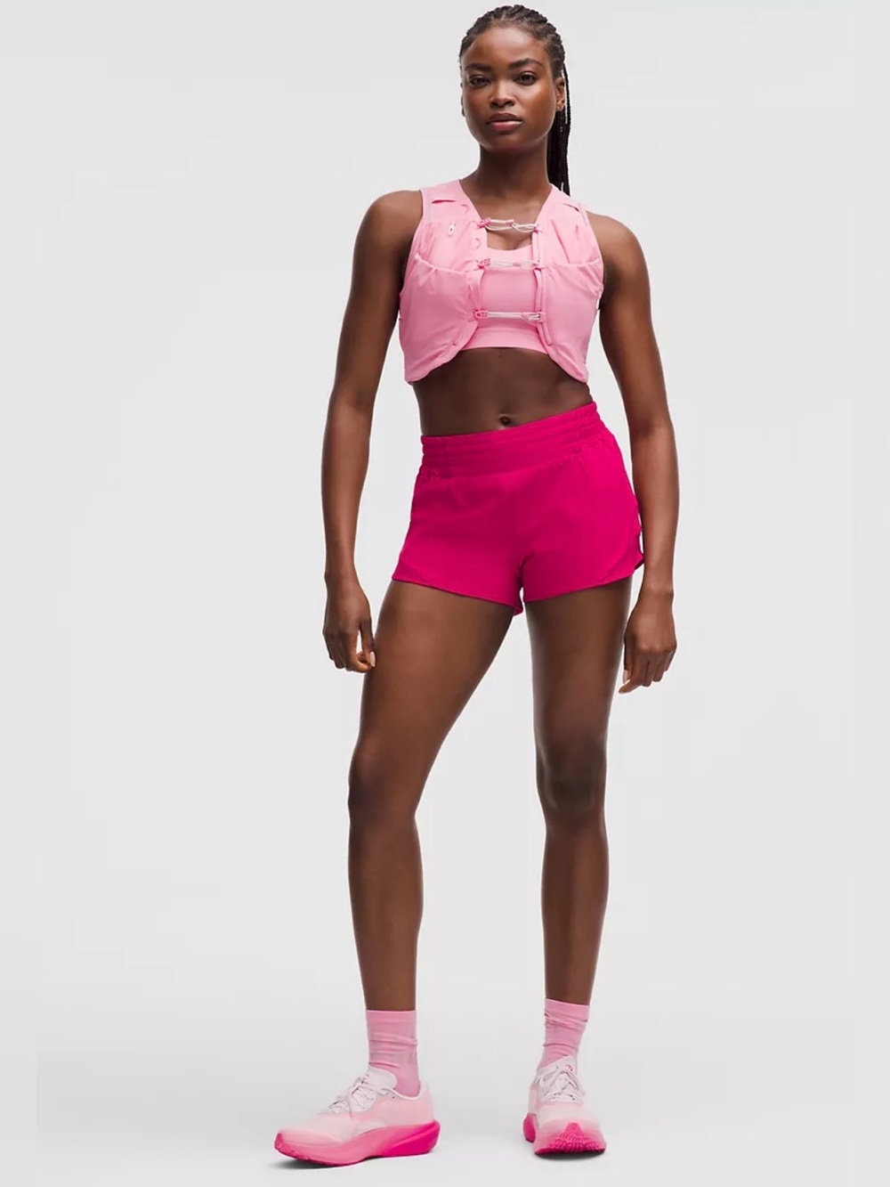 NWT  Lululemon Hotty Hot High-Rise Lined Shorts 2.5’  Mulberry Spark (pink)